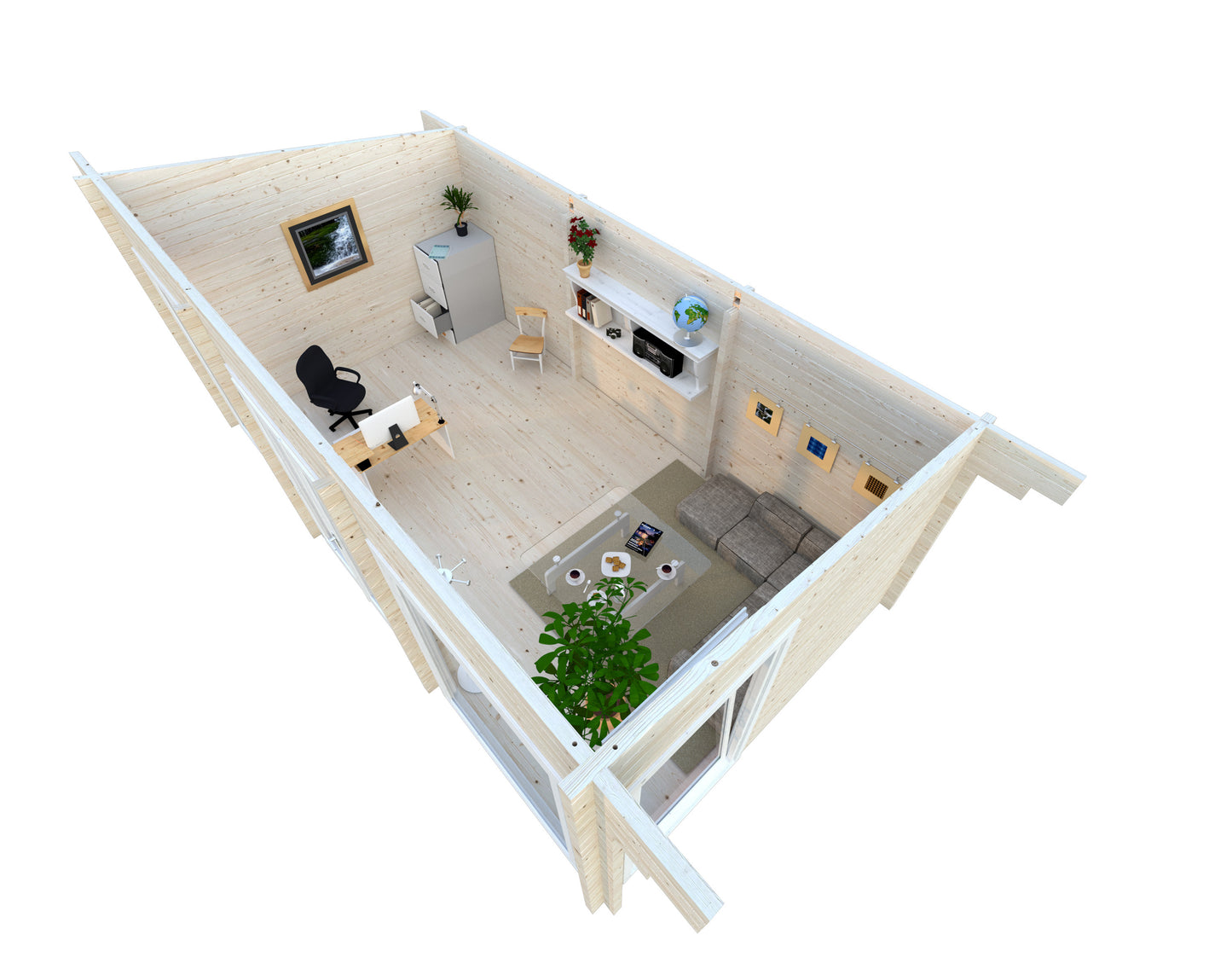 Palmako Heidi 19,7 m2 - Naturbelassen