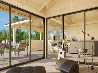 Palmako Bianca 24,9 m2 Set 209 Slide - Naturbelassen