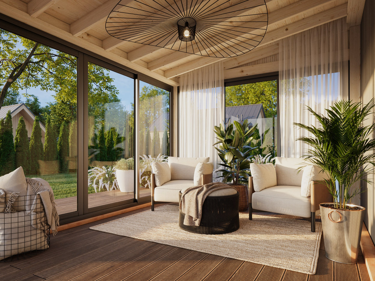 Palmako Lumi 11,6 m2 Slide Plus - Naturbelassen