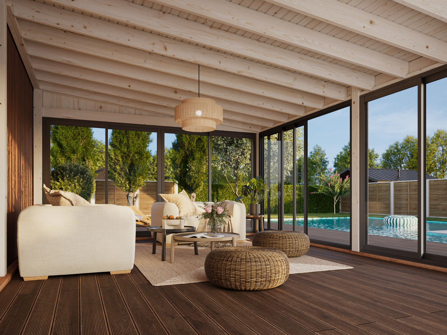 Palmako Lumi 23,3 m2 Slide Plus - Naturbelassen