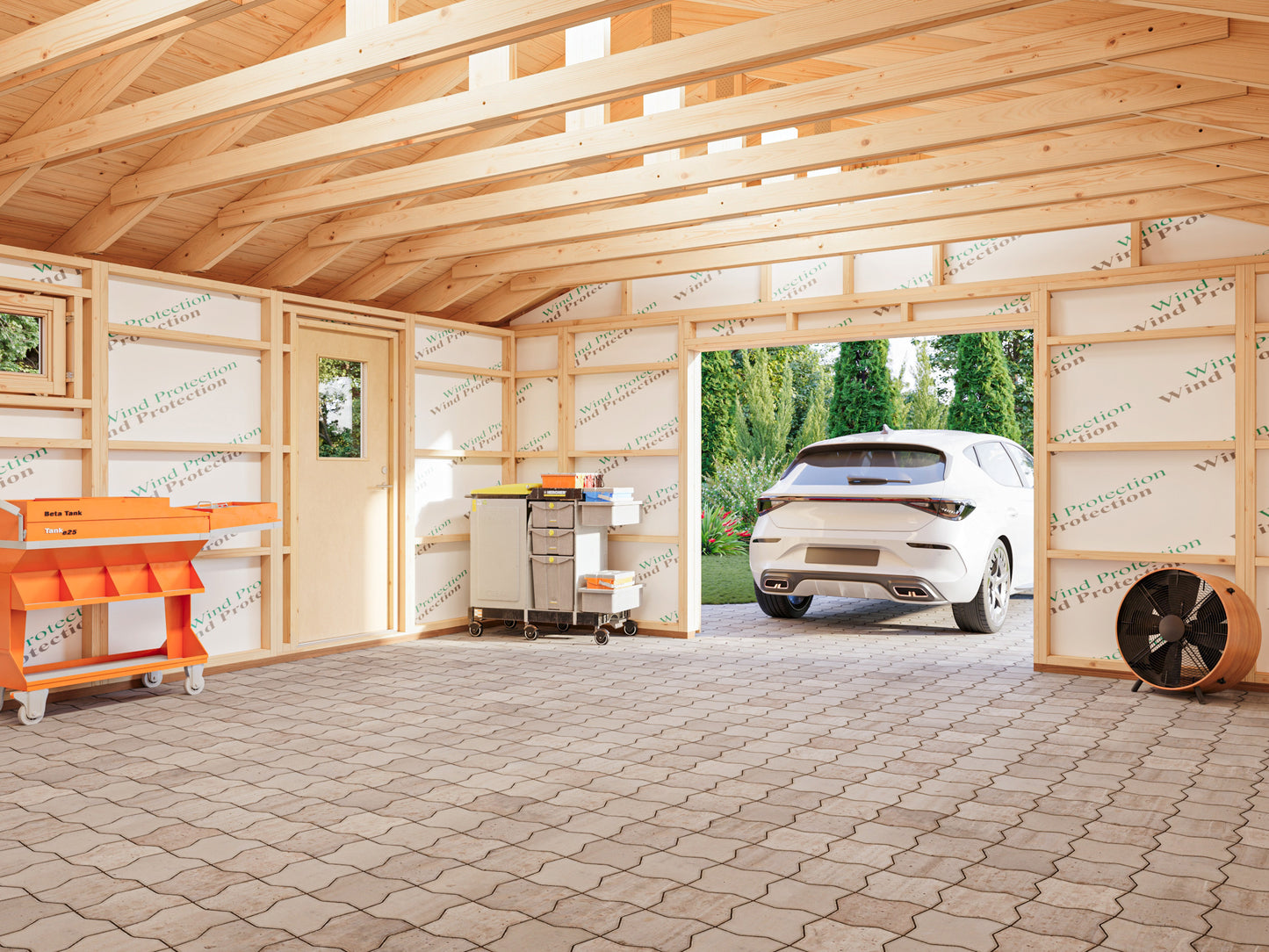 Palmako Andre 28,5 m2 ohne Tor - Naturbelassen