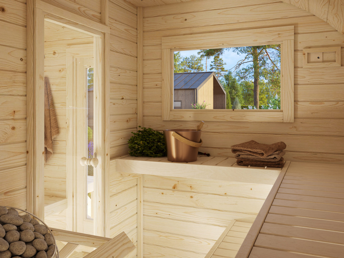 Palmako Anette 3,0+1,5 m2 - Naturbelassen