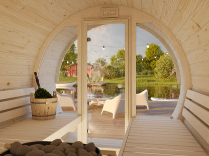 Palmako Anita 1,6+0,7 m2 mit Glasfront - Naturbelassen