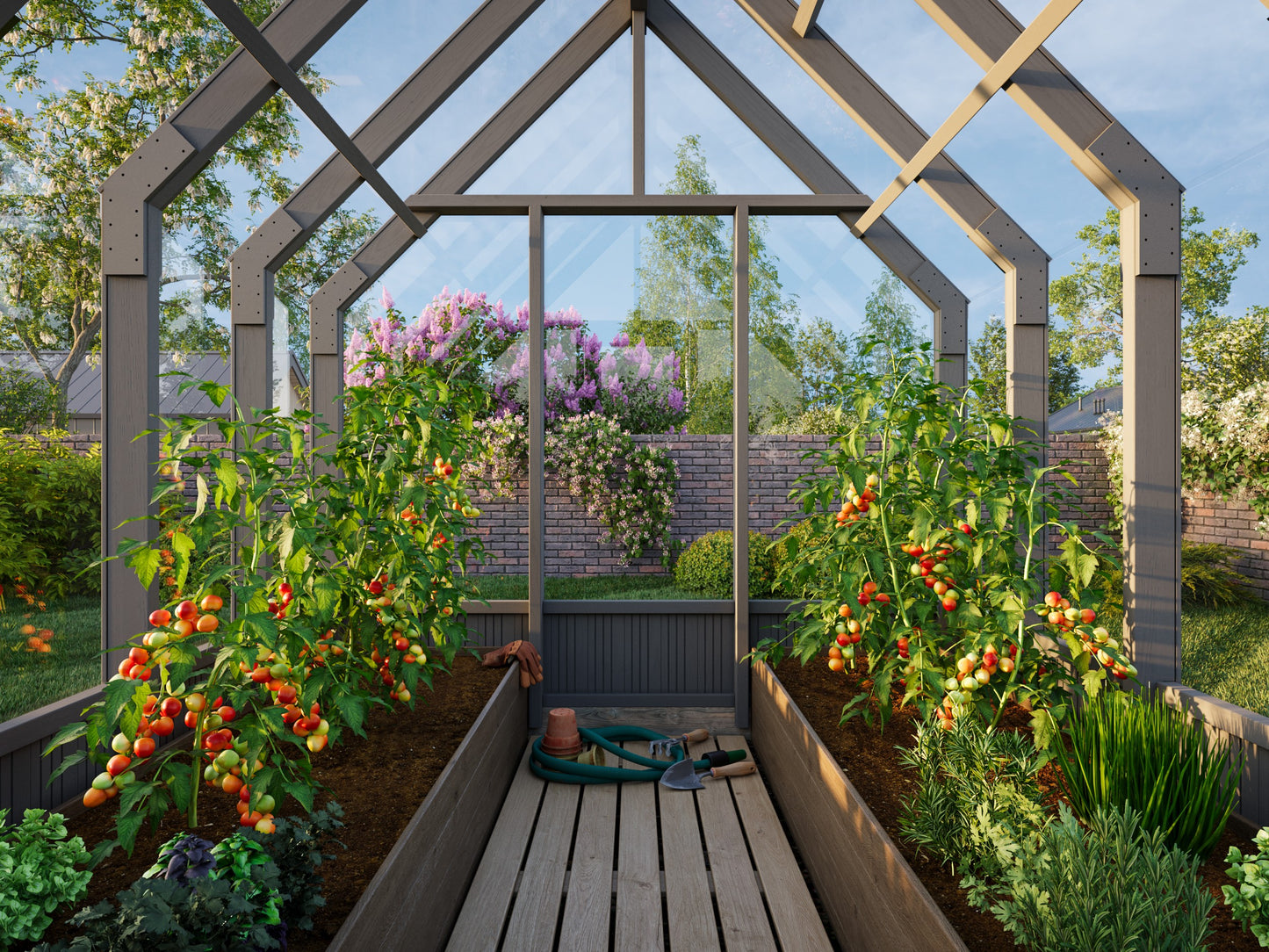 Palmako Emilia 5,4 m2 (RAL7012) - Lackiert dunkelgrau RAL7012