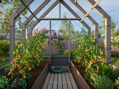 Palmako Emilia 5,4 m2 (RAL7012) - Lackiert dunkelgrau RAL7012