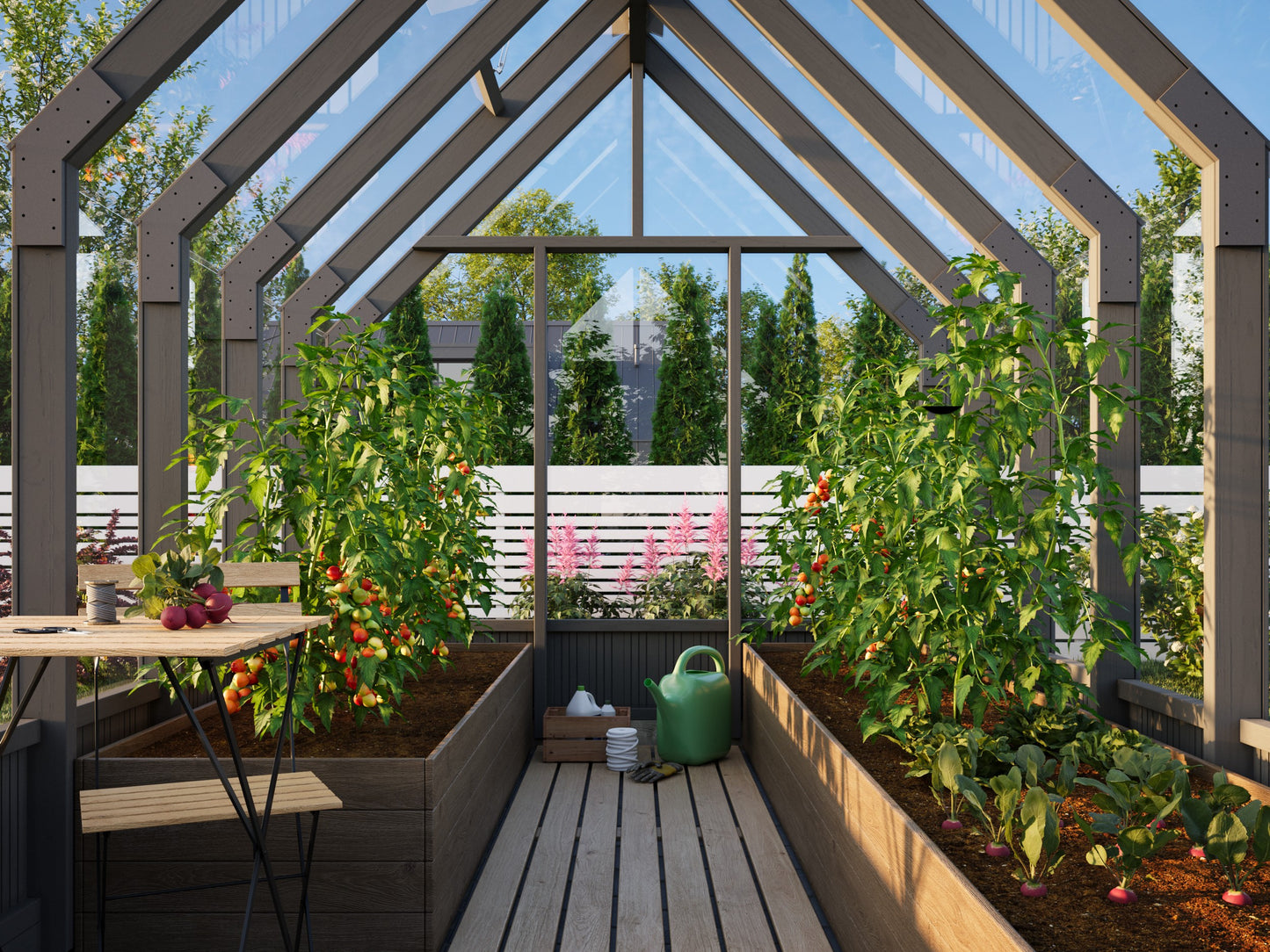Palmako Emilia 8,2 m2 (RAL7012) - Lackiert dunkelgrau RAL7012