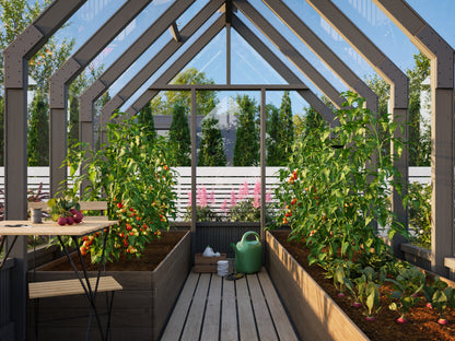 Palmako Emilia 8,2 m2 (RAL7012) - Lackiert dunkelgrau RAL7012