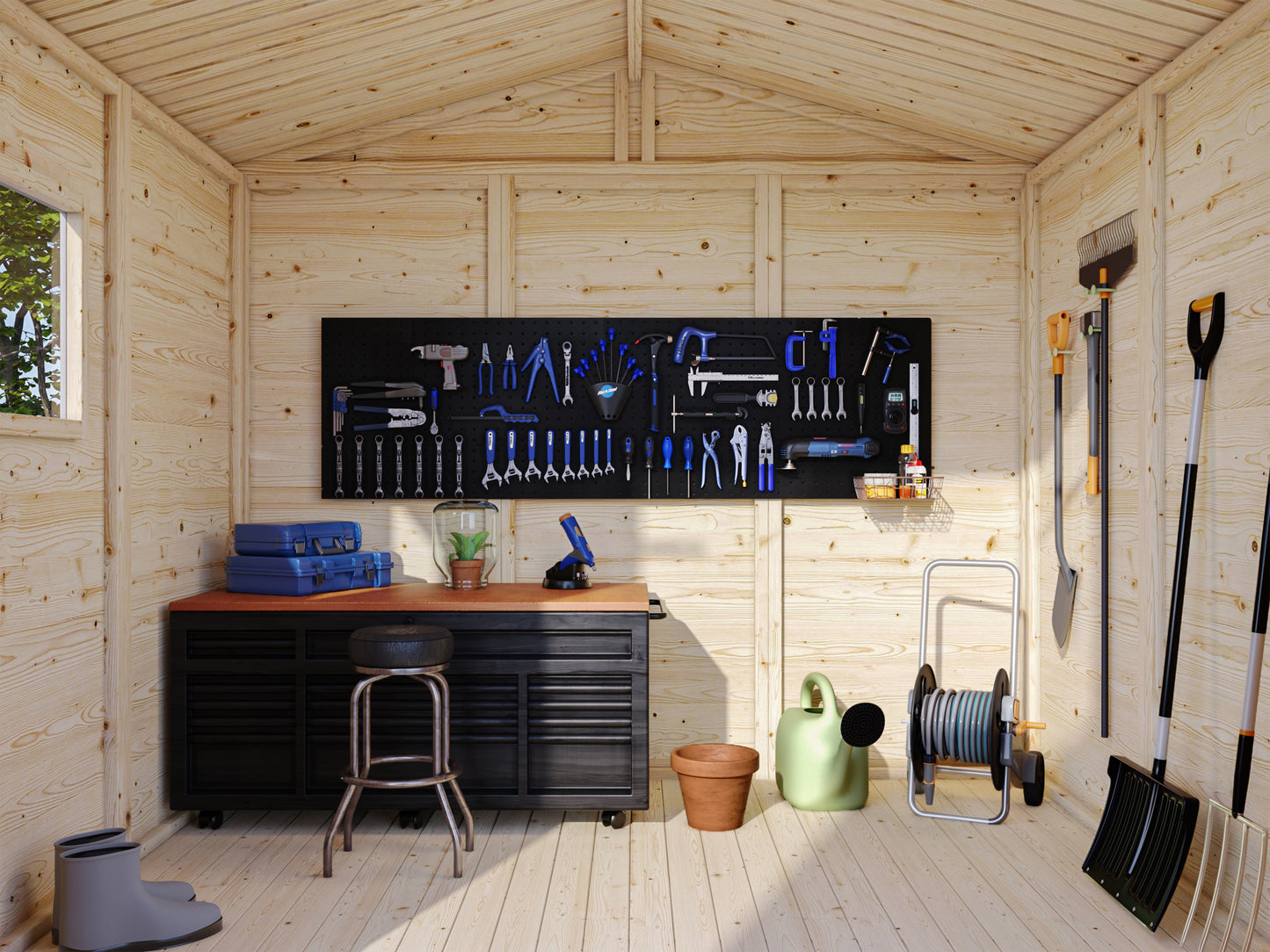 Palmako Dan 4,5 m2 - Lackiert hellgrau RAL7042