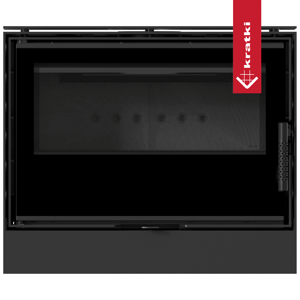 Kratki Kaminofen aus Stahl KRATKI KARI 70 Ø 150 8 kW schwarz Verkleidung