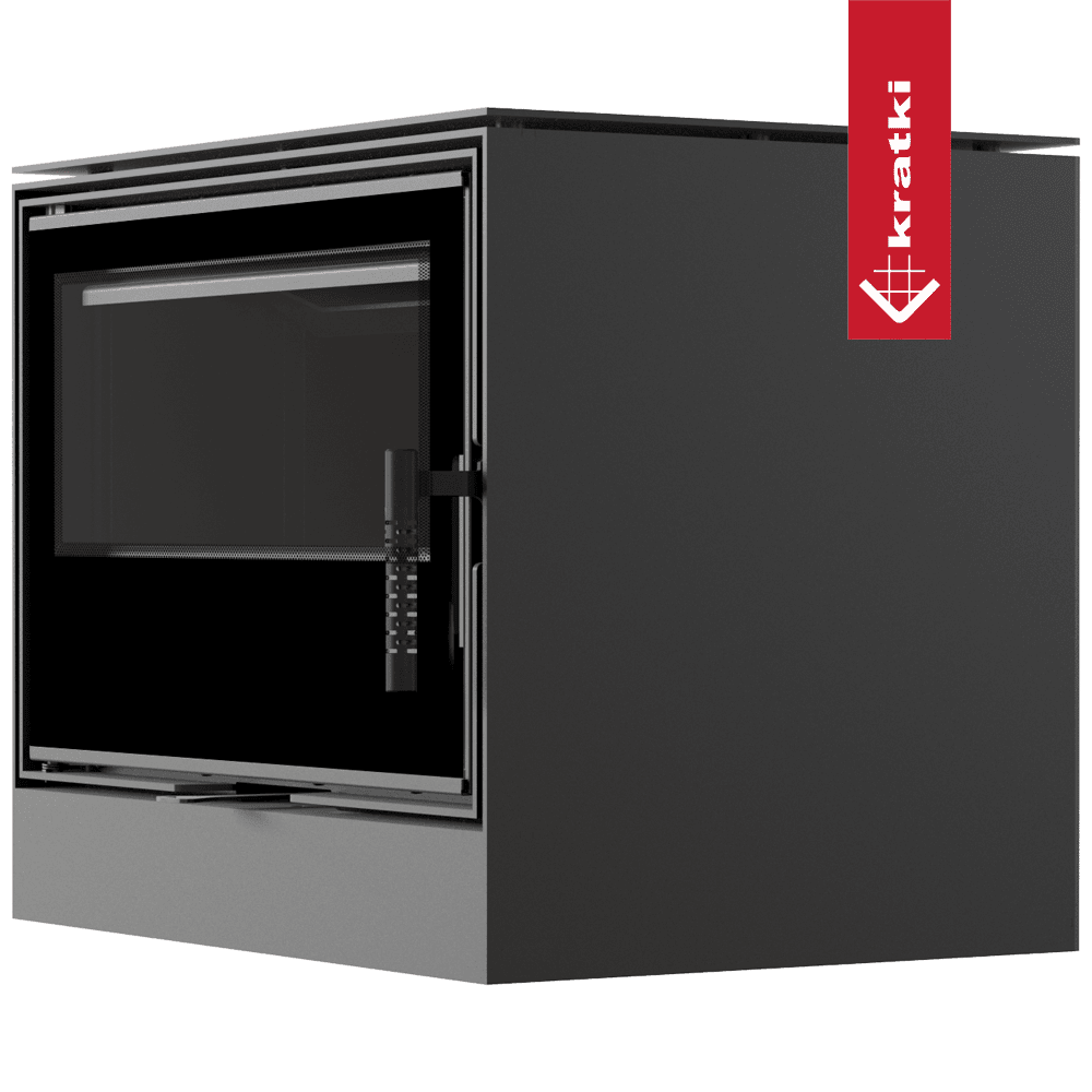 Kratki Kaminofen aus Stahl KRATKI KARI 70 Ø 150 8 kW schwarz Verkleidung