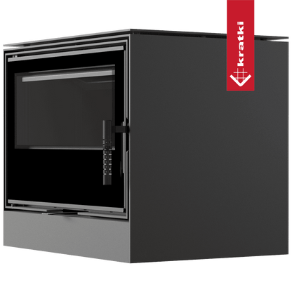 Kratki Kaminofen aus Stahl KRATKI KARI 70 Ø 150 8 kW schwarz Verkleidung