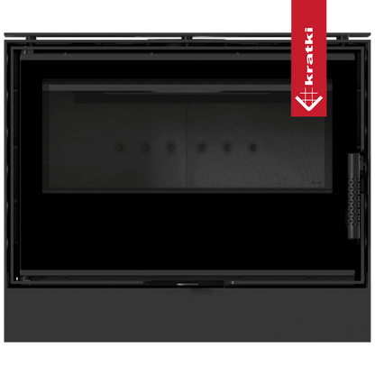 Kratki Kaminofen aus Stahl KRATKI KARI 70 Ø 150 8 kW schwarz Verkleidung mit Türfeder