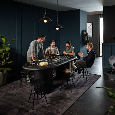Home Deluxe Pokertisch mit LED-Beleuchtung inkl. Pokerkoffer CASINO - Für 9 Personen