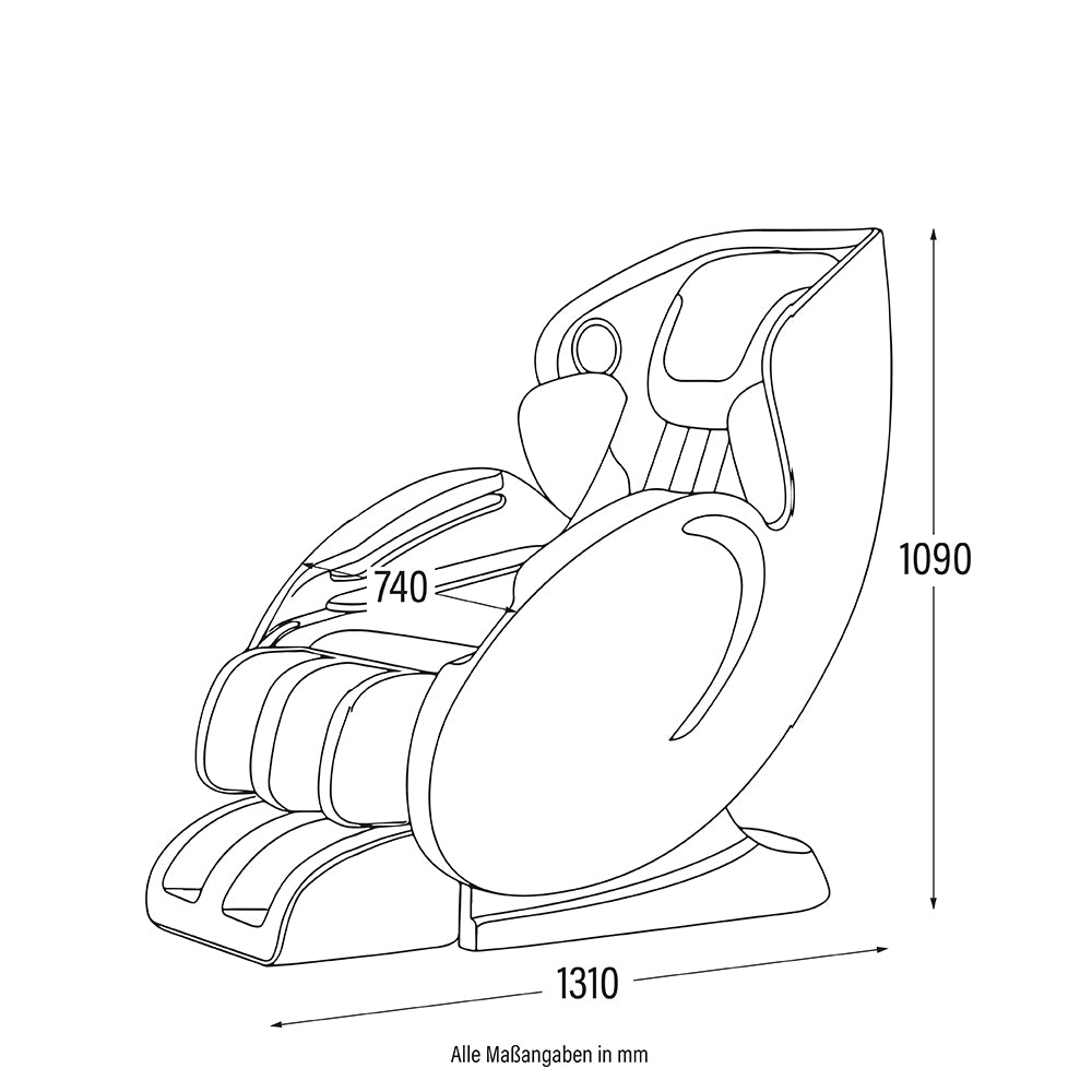 Home Deluxe Massagesessel mit Zero-Gravity-Funktion SONO - Schwarz