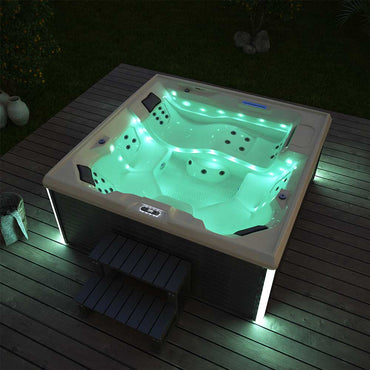 Home Deluxe Outdoor Whirlpool STREAM BIG PURE - 207 x 207 cm für 5 Personen