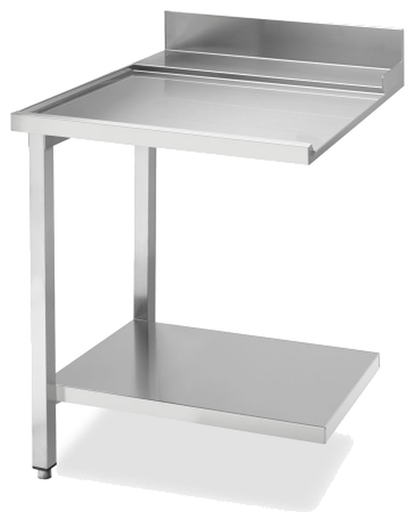 KBS Gastrotechnik Ablauftisch Breite 70cm mit Grundboden, Anbau links