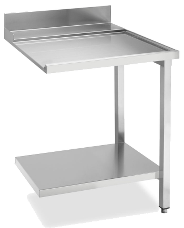 KBS Gastrotechnik Ablauftisch Breite 70cm mit Grundboden, Anbau rechts