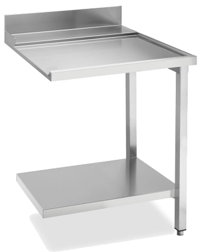 KBS Gastrotechnik Ablauftisch Breite 70cm mit Grundboden, Anbau rechts