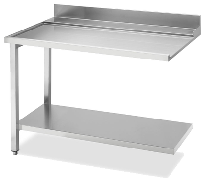 KBS Gastrotechnik Ablauftisch Breite 120cm mit Grundboden, Anbau links