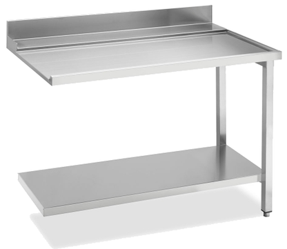 KBS Gastrotechnik Ablauftisch Breite 120cm mit Grundboden, Anbau rechts