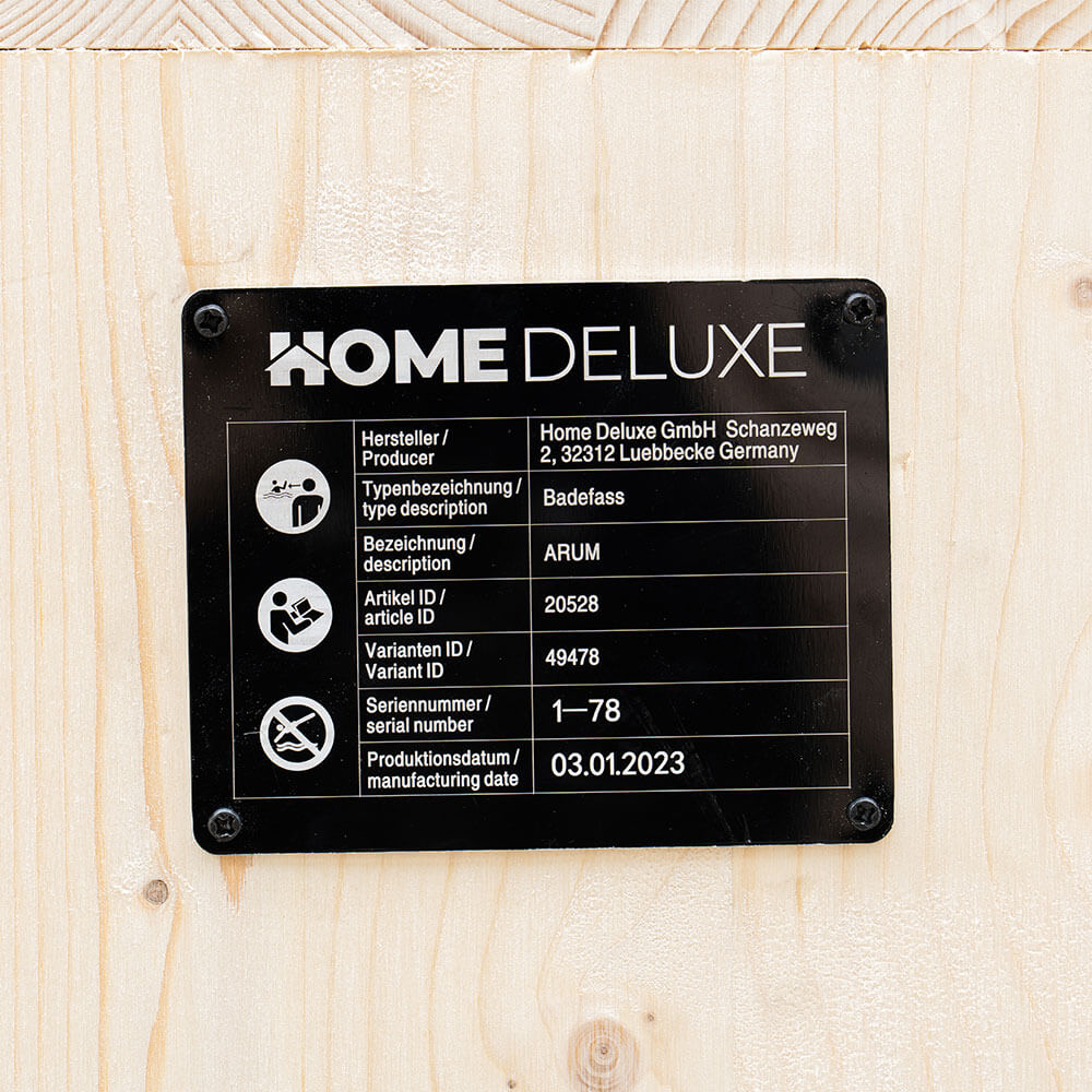 Home Deluxe Cold Tub / Badefass aus Holz ARUM