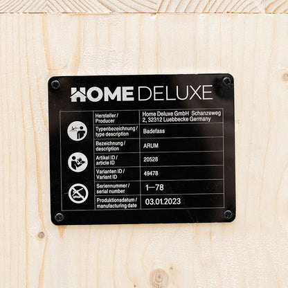 Home Deluxe Cold Tub / Badefass aus Holz ARUM