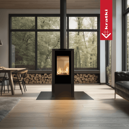 Kratki Kaminofen aus Stahl KRATKI HATI Ø 150 5,5 kW