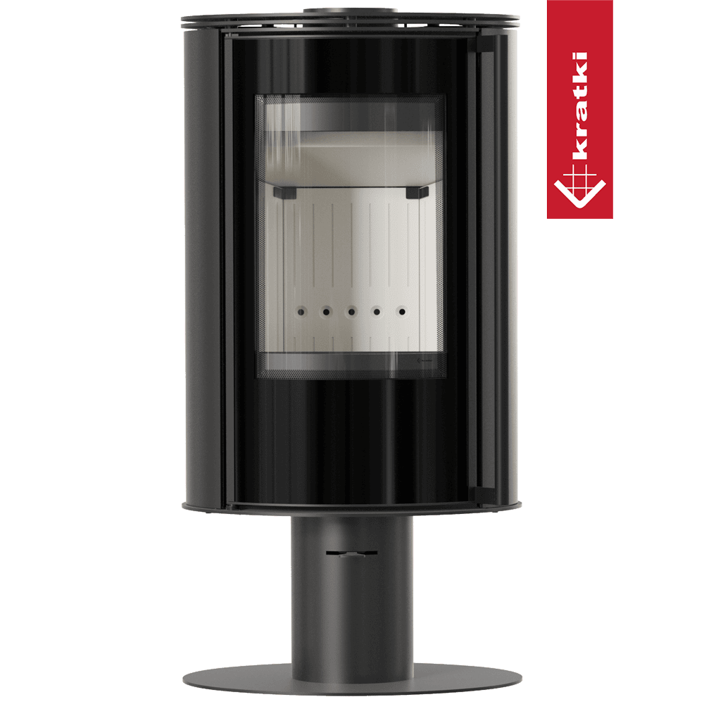 Kratki Kaminofen aus Stahl mit Sockel KRATKI ERIK Ø 150 5,5 kW