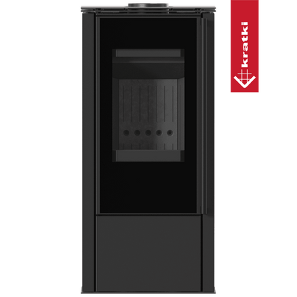 Kratki Kaminofen aus Stahl KRATKI HATI Ø 150 5,5 kW schwarz Verkleidung
