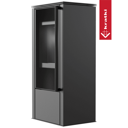 Kratki Kaminofen aus Stahl KRATKI HATI Ø 150 5,5 kW schwarz Verkleidung