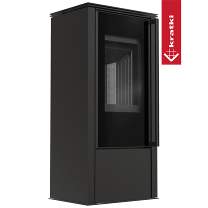 Kratki Kaminofen aus Stahl KRATKI HATI Ø 150 5,5 kW schwarz Verkleidung