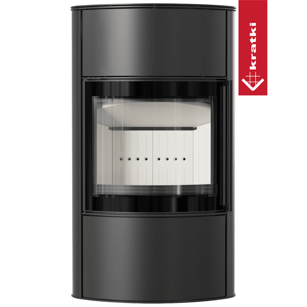 Kratki Kaminofen aus Stahl KRATKI BJORN Hoch 10 kW Ø 150 mit Türfeder
