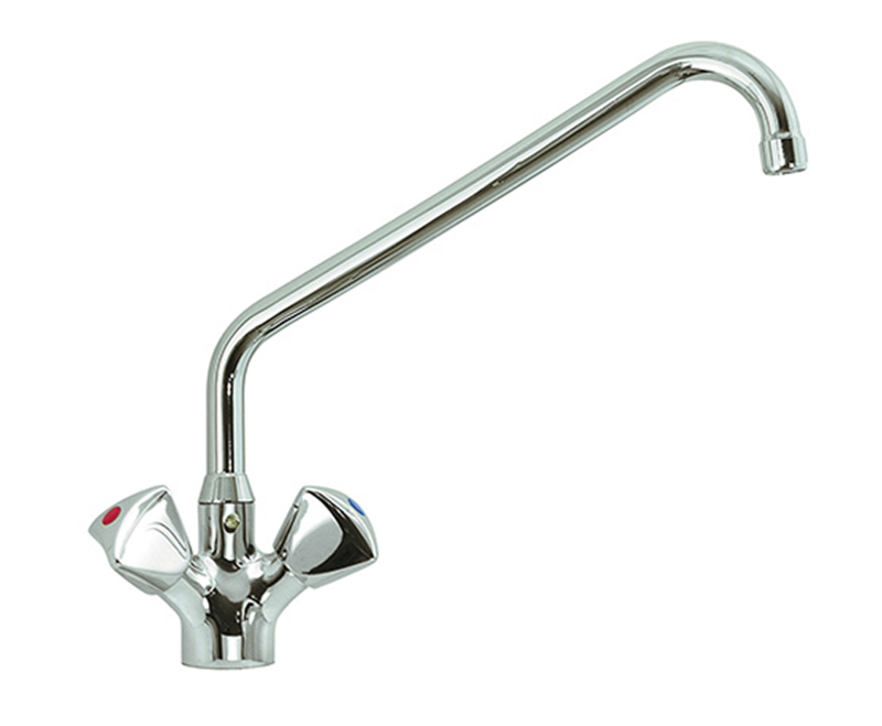 KBS Gastrotechnik STYL Knebel-Mischbatterie mit Schwenkhahn 1/2 Zoll Wasseranschluß