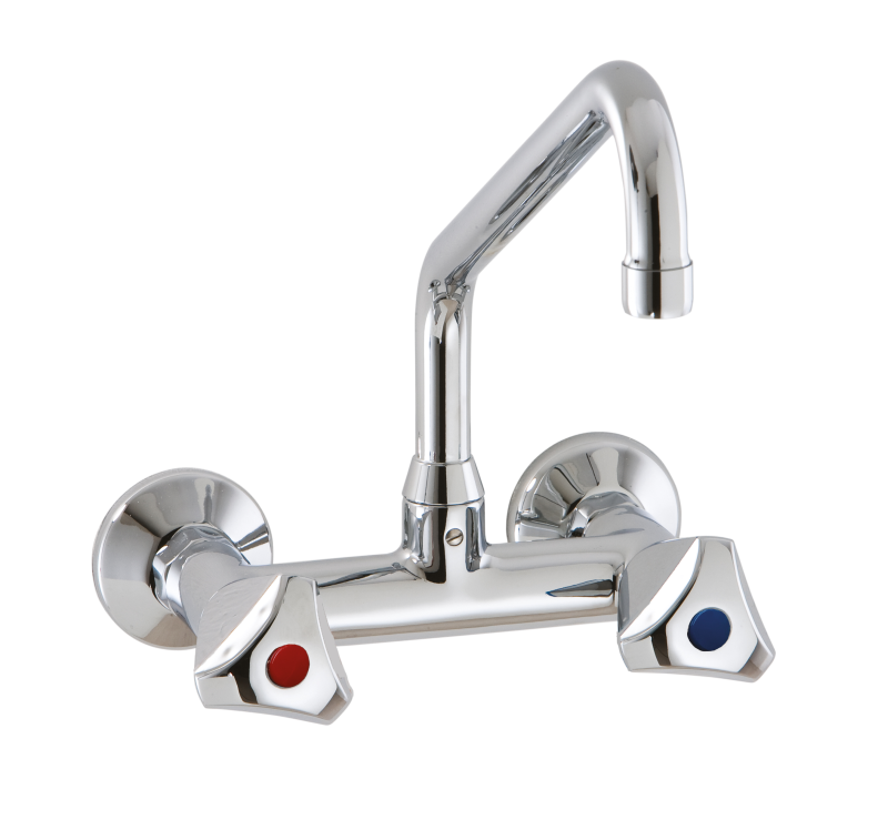 KBS Gastrotechnik STYL Knebel-Mischbatterie mit Schwenkhahn 1/2 Zoll Wasseranschluß