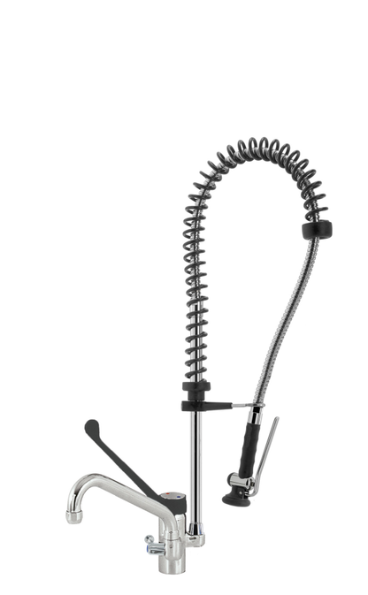 KBS Gastrotechnik STYLE SHRINK Geschirrwaschbrause Schwenkhahn und BEST-Semi LOW-FLOW Brausekopf