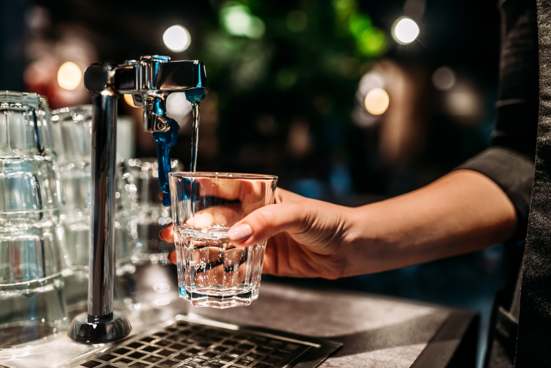 KBS Gastrotechnik Wasserspender Glasfüller mit Ablaufwanne