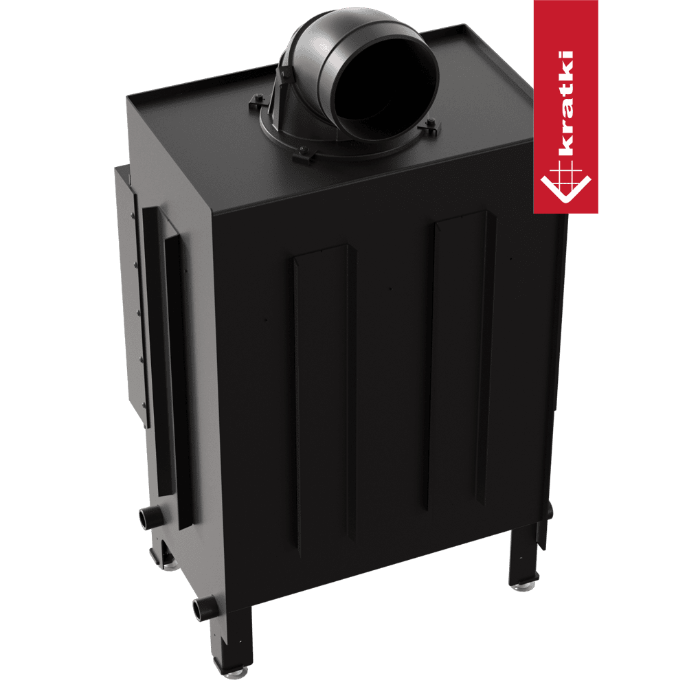 Kratki Kamineinsatz aus Stahl KRATKI LUCY links 12 kW Ø 200