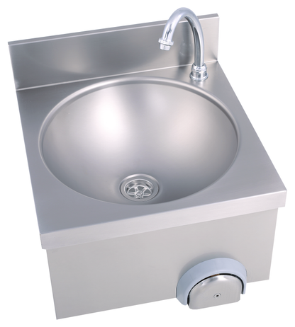 KBS Gastrotechnik Handwaschbecken eckige Form BxT 40x40cm, zeitgesteuert