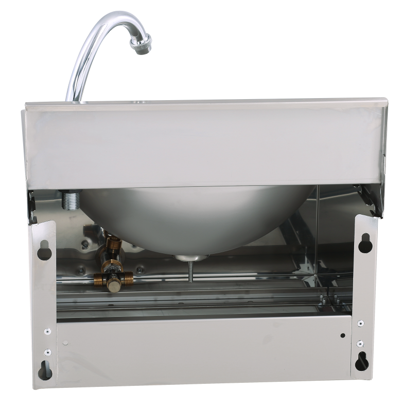 KBS Gastrotechnik Handwaschbecken eckige Form BxT 40x40cm, zeitgesteuert