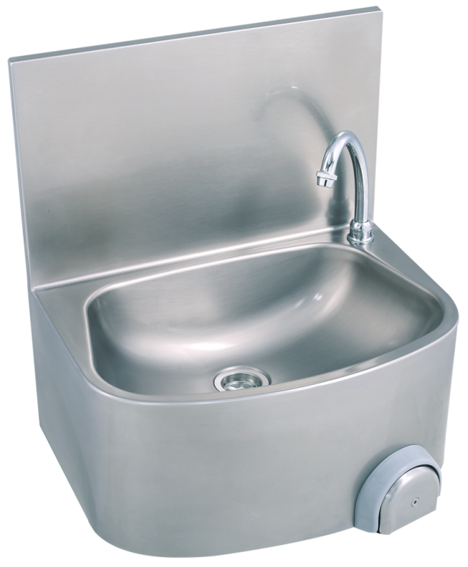 KBS Gastrotechnik Handwaschbecken halbrunde Form BxTxH 48x35x52cm