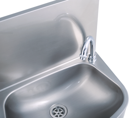KBS Gastrotechnik Handwaschbecken halbrunde Form BxTxH 48x35x52cm