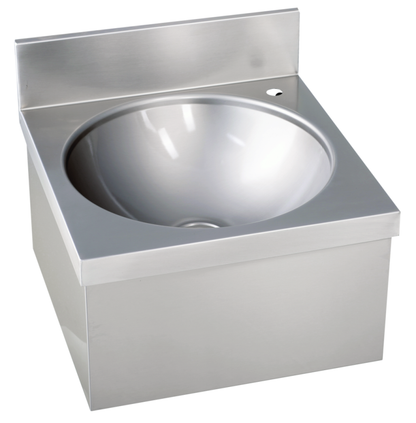 KBS Gastrotechnik Handwaschbecken eckige Form ohne Mischbatterie BxTxH 40x40x23,5cm