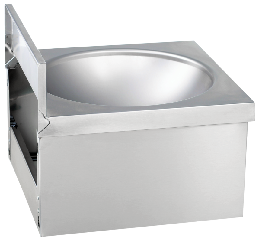 KBS Gastrotechnik Handwaschbecken eckige Form ohne Mischbatterie BxTxH 40x40x23,5cm