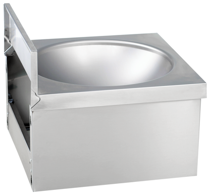 KBS Gastrotechnik Handwaschbecken eckige Form ohne Mischbatterie BxTxH 40x40x23,5cm