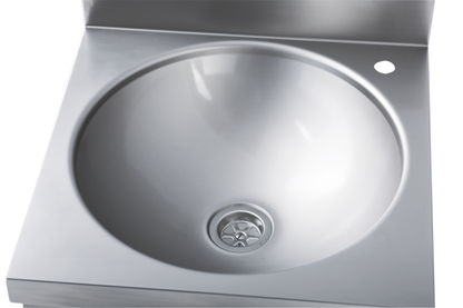 KBS Gastrotechnik Handwaschbecken eckige Form ohne Mischbatterie BxTxH 40x40x23,5cm