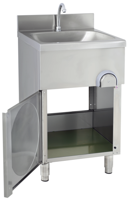 KBS Gastrotechnik Handwaschbecken eckige Form, 50x50x85 cm