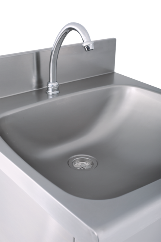 KBS Gastrotechnik Handwaschbecken eckige Form, 50x40x85 cm