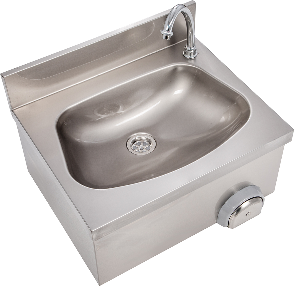 KBS Gastrotechnik Handwaschbecken eckige Form BxT 50x40cm, zeitgesteuert