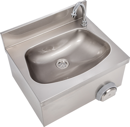 KBS Gastrotechnik Handwaschbecken eckige Form BxT 50x40cm, zeitgesteuert