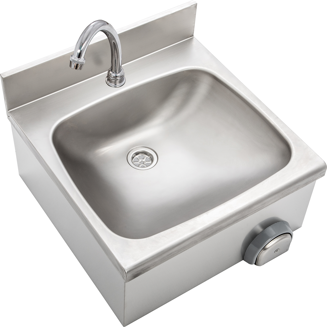 KBS Gastrotechnik Handwaschbecken eckige Form BxT 50x50cm, zeitgesteuert